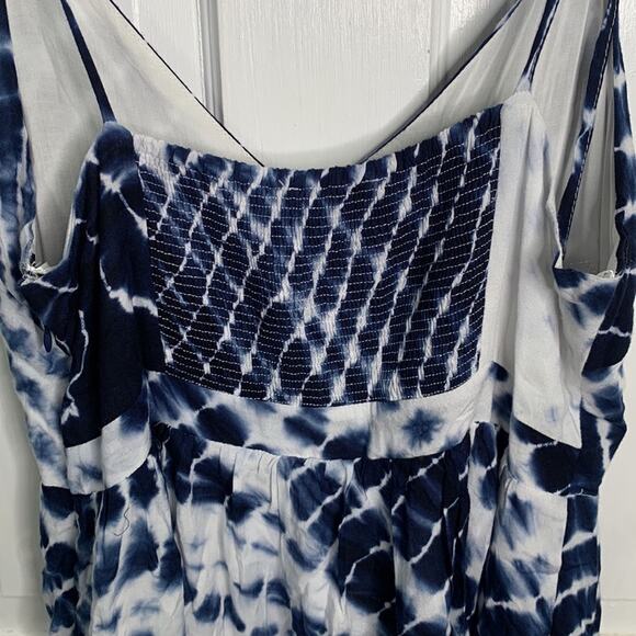 Gilli Blue Tie Dye Halter Tie MIDI Boho Dress New with Tag W-939 Sz L - Picture 11 of 11